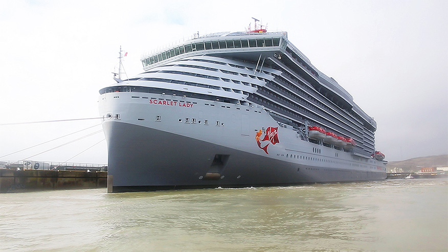 Virgin Voyages In Dover - Virgin Voyages' Scarlet Lady Close Up In Dover