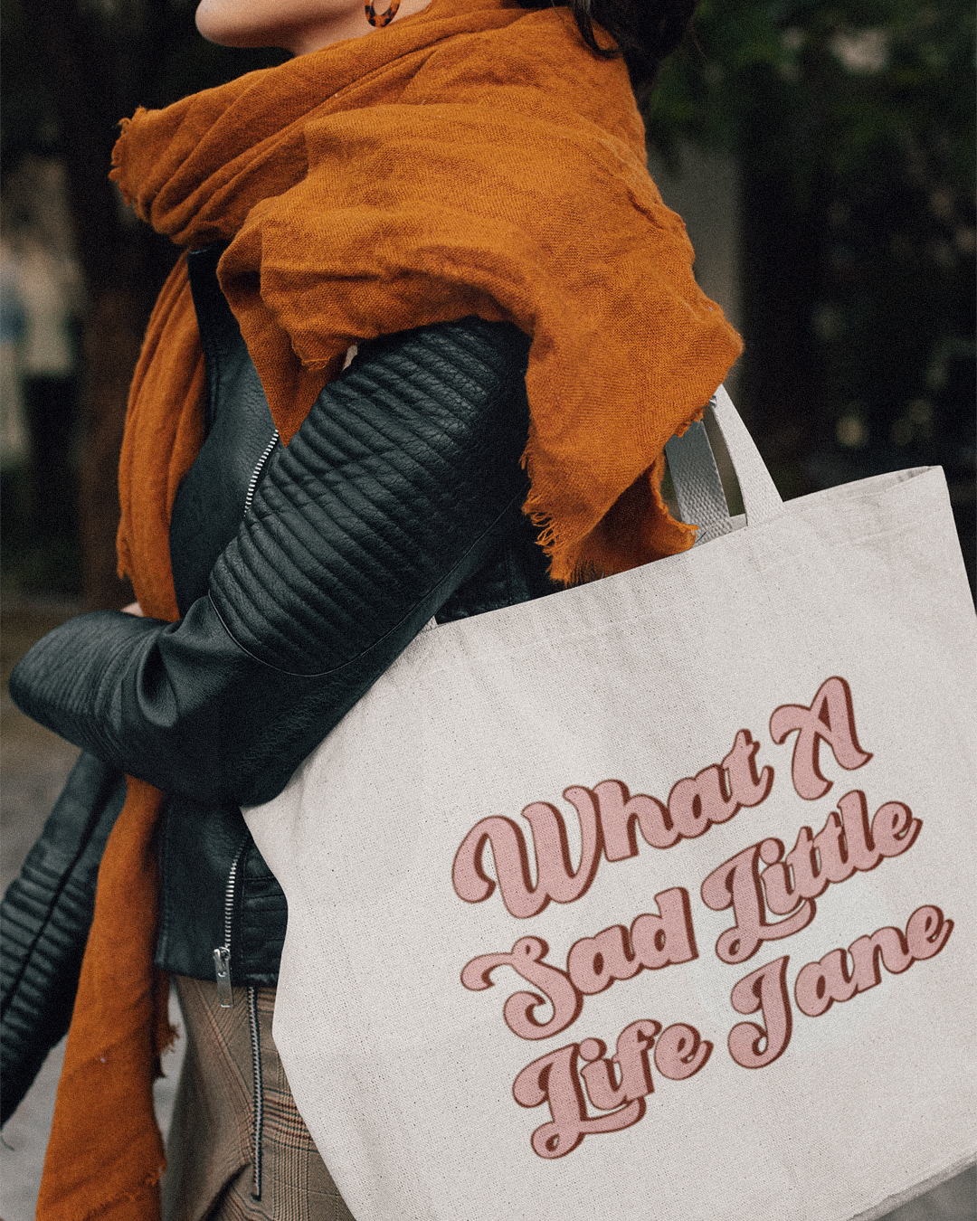 What A Sad Little Life Jane Tote Bag - Come Dine With Me Inspired Tote Bag - British Humour Shopper Tote Bag - What A Sad Little Life Jane (Come Dine With Me Inspired) Tote Bag