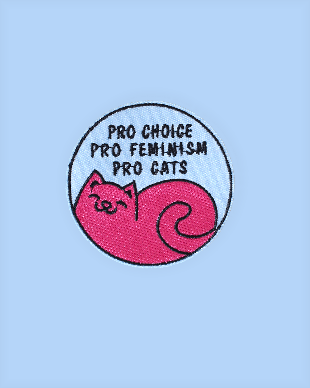 Pro Choice, Pro Feminism, Pro Cats Patch - Reproductive Rights Feminist Embroidered Iron On Clothes Patch - Reproductive Rights Patch