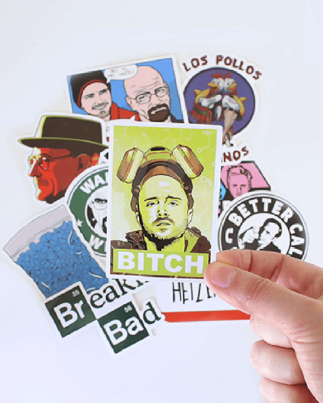 6 Assorted Breaking Bad Inspired Stickers Mystery Sticker Pack