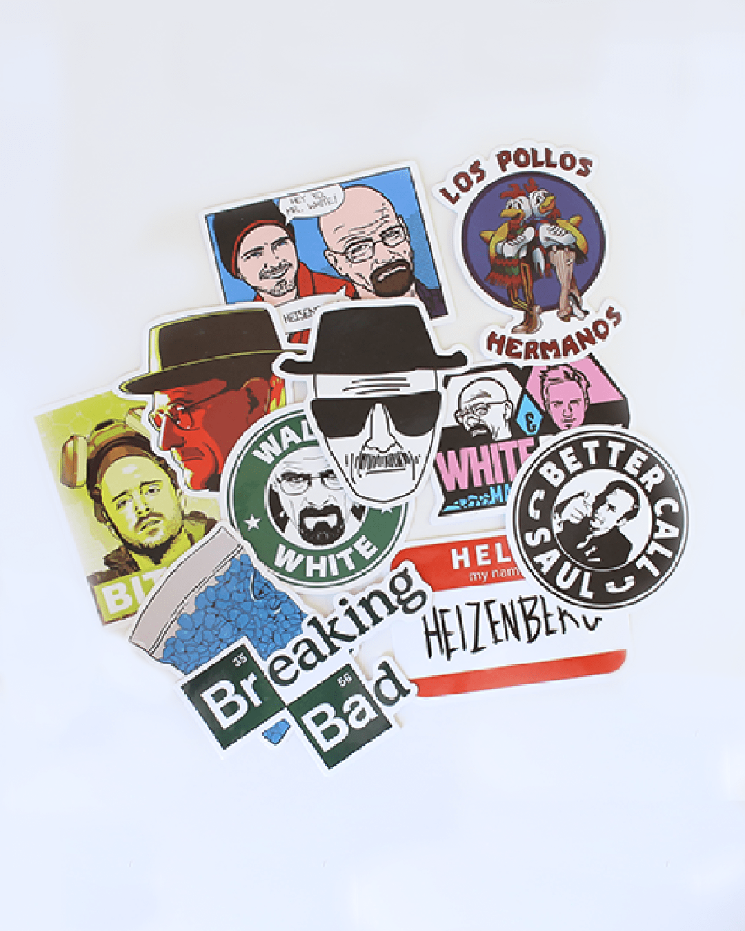6 Assorted Breaking Bad Inspired Stickers - Mystery Sticker Pack - Breaking Bad Inspired Stickers