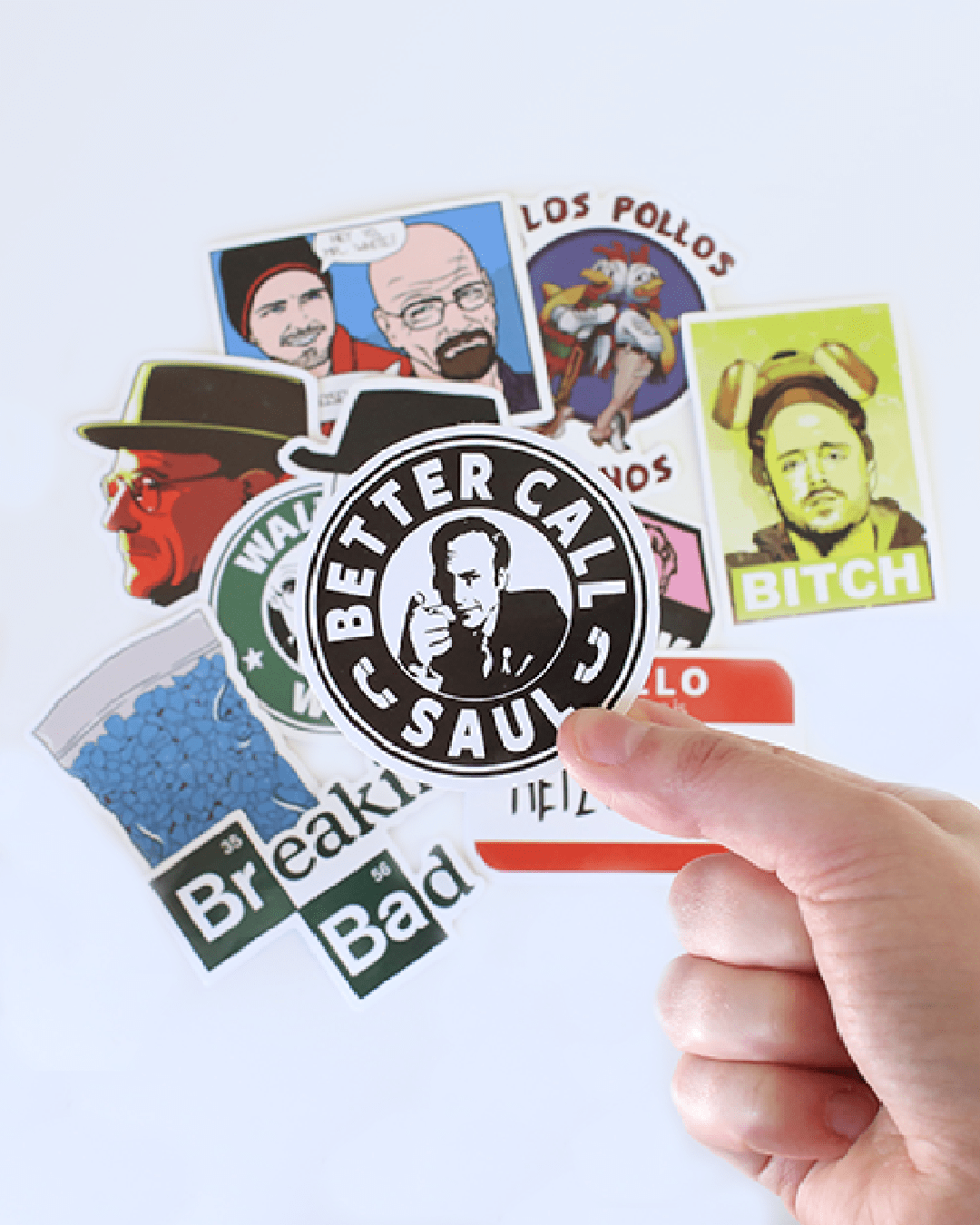 6 Assorted Breaking Bad Inspired Stickers - Mystery Sticker Pack - Breaking Bad Inspired Stickers
