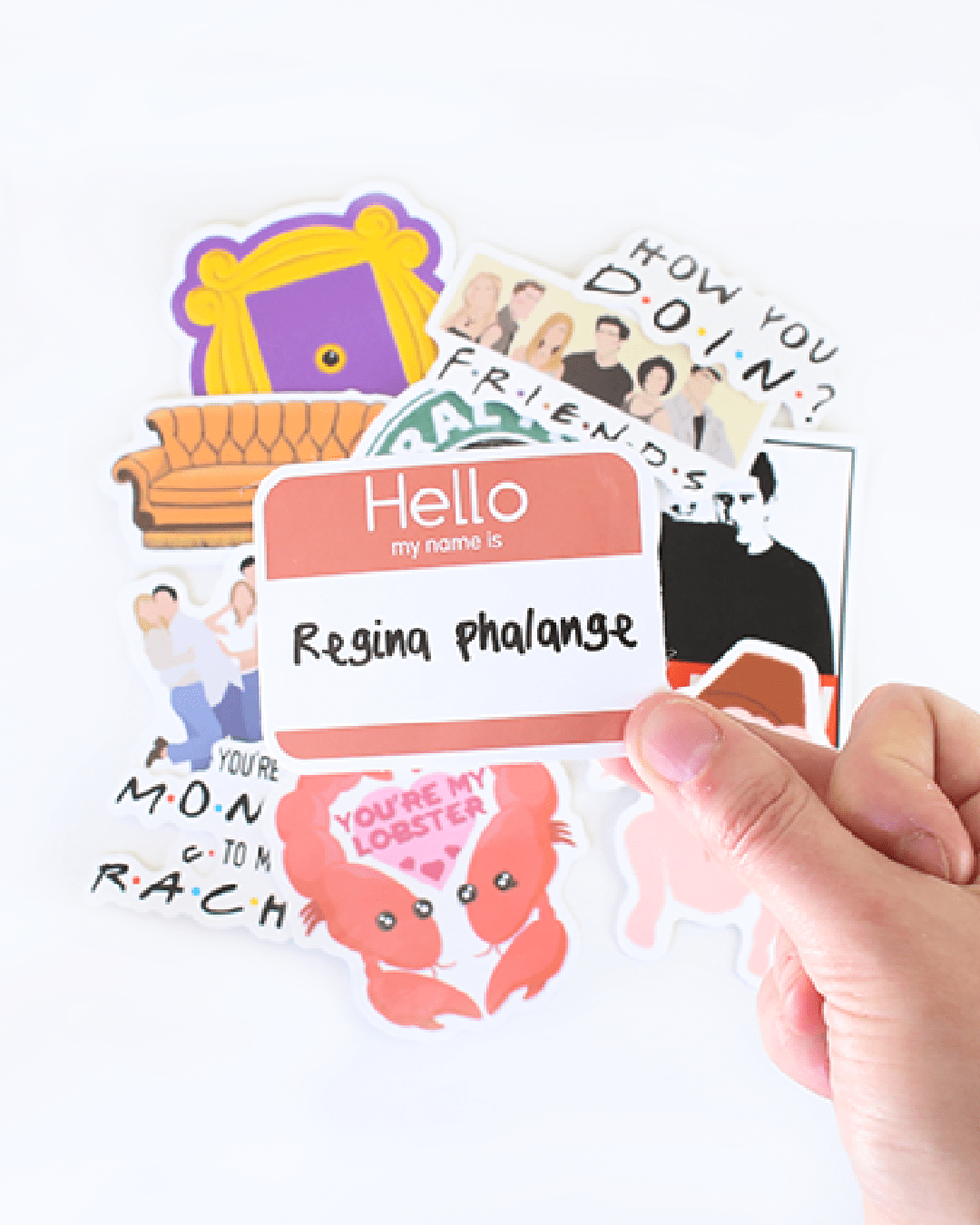 6 Assorted Friends Inspired Stickers - Mystery Sticker Pack - Friends Inspired Stickers