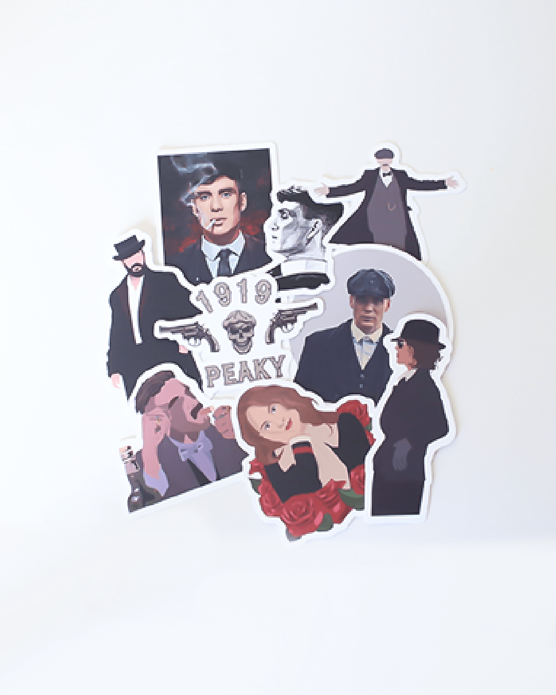 6 Assorted Peaky Blinders Inspired Stickers - Mystery Sticker Pack - Peaky Blinders Inspired Stickers