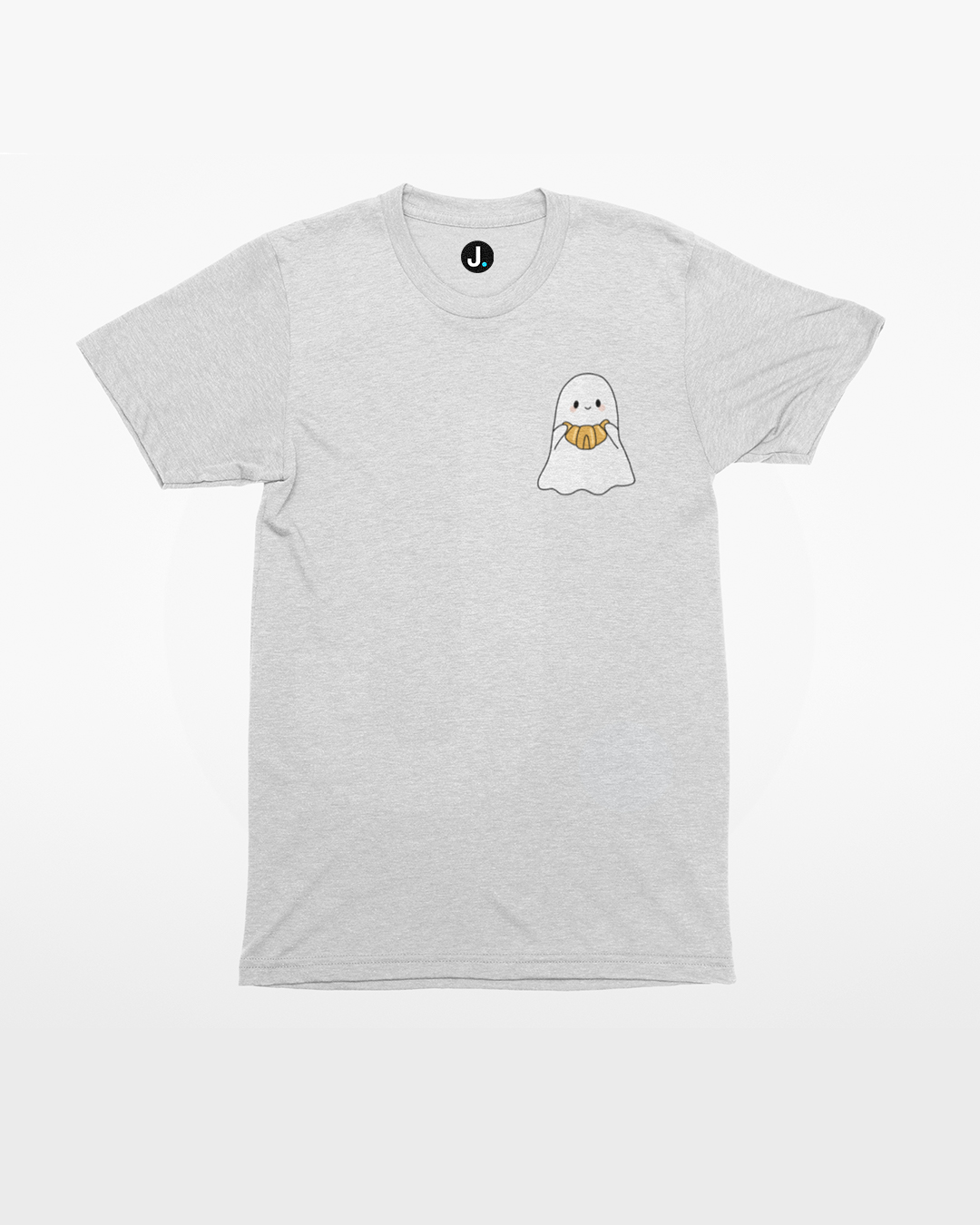 Cute Croissant Ghost T-Shirt- Kawaii Ghost Halloween T-Shirt - Cute Spooky Season T-Shirt - Cute Croissant Ghost Halloween T-Shirt