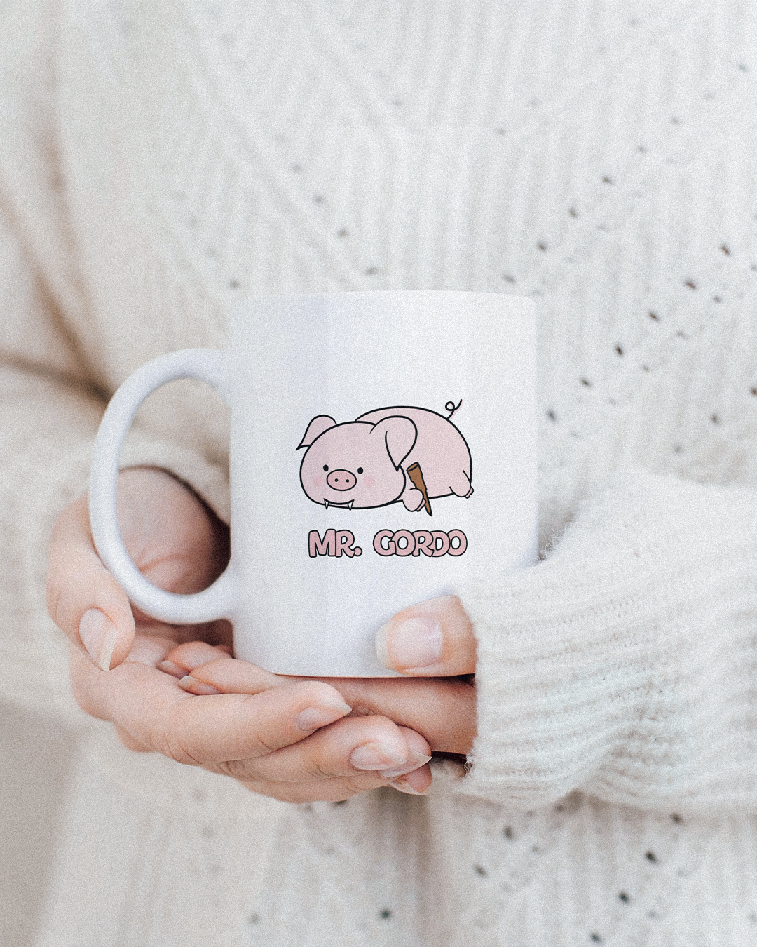 Cute Kawaii Pig Mr Gordo Mug - Buffy The Vampire Slayer Inspired Mug - Buffy Mr Gordo Mug - Mr Gordo Buffy The Vampire Slayer Inspired Mug