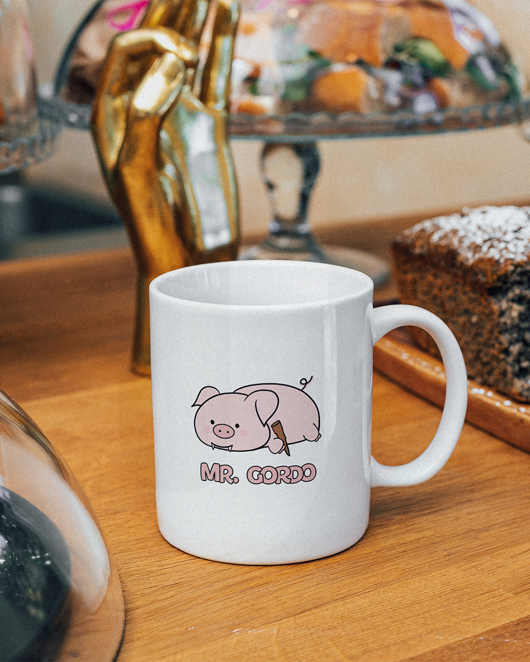 Cute Kawaii Pig Mr Gordo Mug - Buffy The Vampire Slayer Inspired Mug - Buffy Mr Gordo Mug - Mr Gordo Buffy The Vampire Slayer Inspired Mug