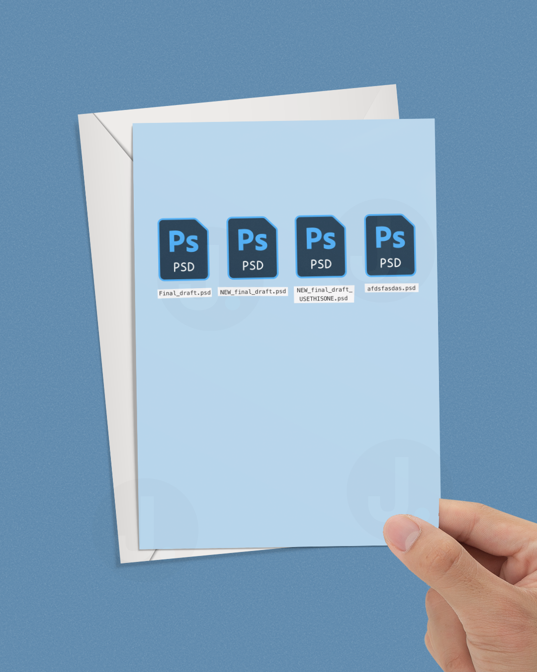 Final Final Final Document Card - Photoshop Inspired Graphics Design Greetings Card - Photoshop Inspired Card Graphics Design Meme