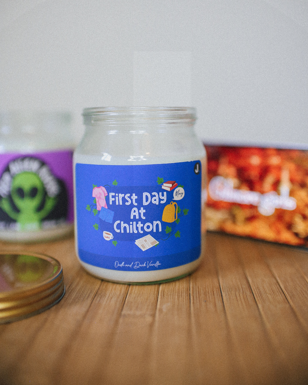 First Day At Chilton Candle (Oudh Wood and Dark Vanilla) - Gilmore Girls Inspired Candle - Rory Gilmore Chilton Candle - First Day At Chilton Gilmore Girls Inspired Candle