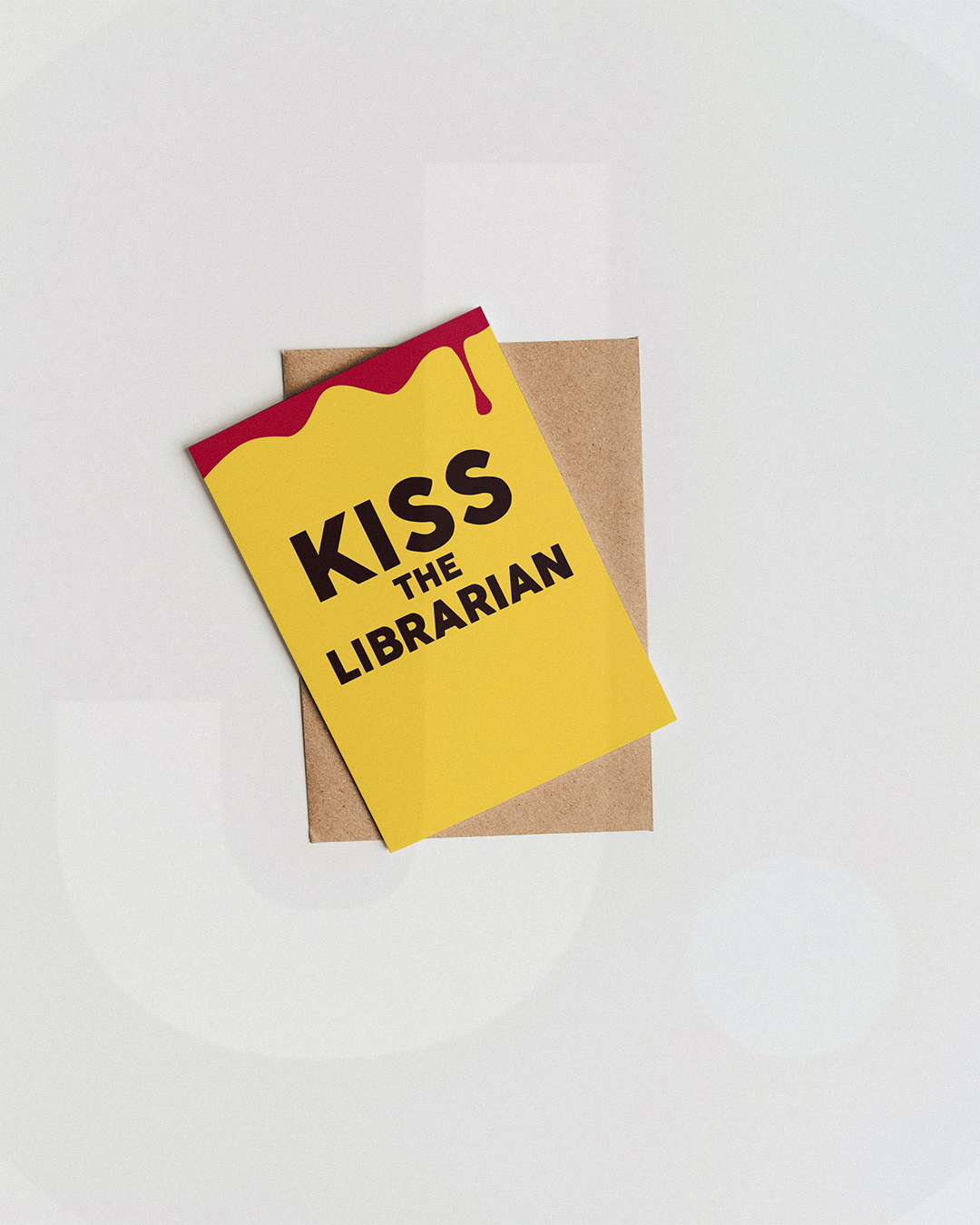 Kiss The Librarian Buffy The Vampire Slayer Inspired Card - Rupert Giles Spike Buffy Card - Buffy The Vampire Slayer Inspired Card