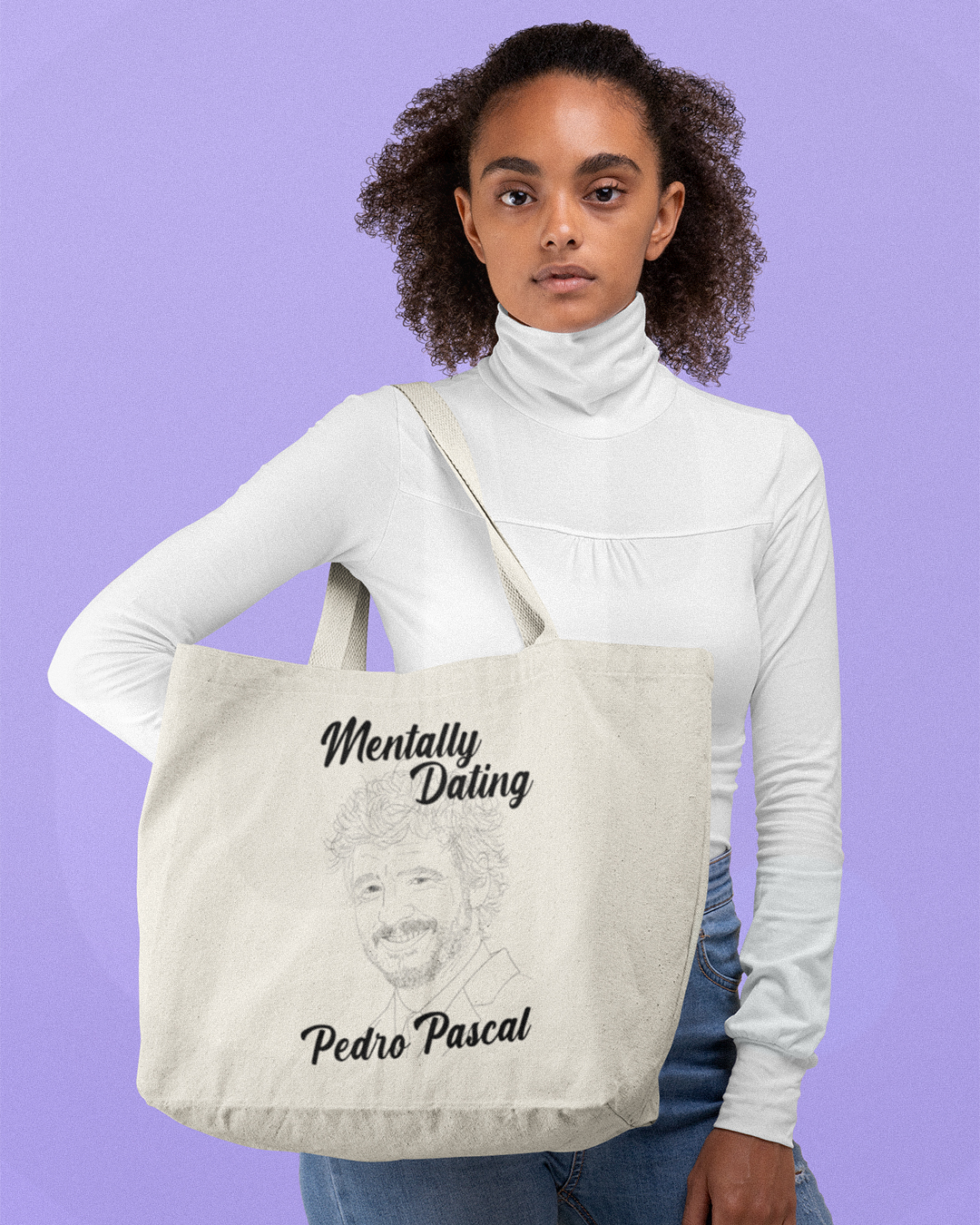 Mentally Dating Pedro Pascal Tote Bag - Daddy Pedro Pascal Shopper Tote Bag - Pedro Pascal The Last Of Us Inspired Tote Bag - Mentally Dating Pedro Pascal Tote Bag Shopper