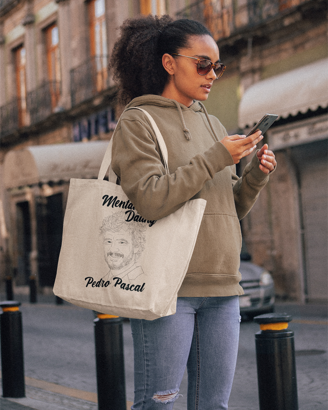 Mentally Dating Pedro Pascal Tote Bag - Daddy Pedro Pascal Shopper Tote Bag - Pedro Pascal The Last Of Us Inspired Tote Bag - Mentally Dating Pedro Pascal Tote Bag Shopper