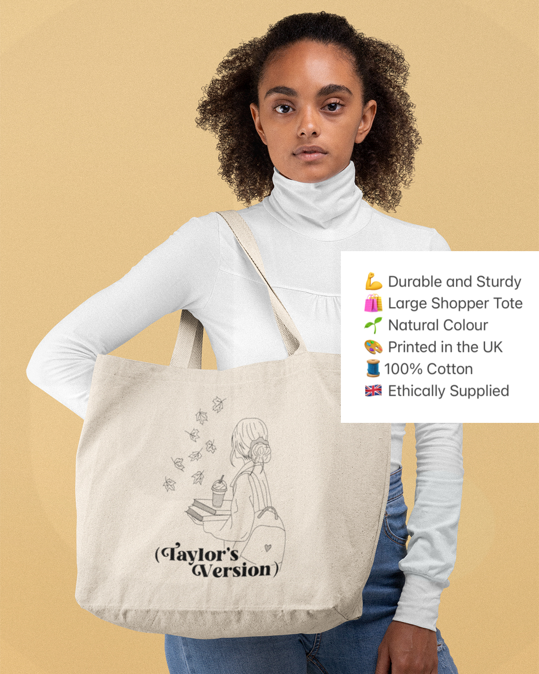 Taylor's Version Autumnal Girl Taylor Swift Inspired Tote Bag - Taylor's Version Tote Bag - Autumnal Girl Taylor Swift Inspired Tote Bag - Swifties Inspired Eras Tour Shopper Tote Bag