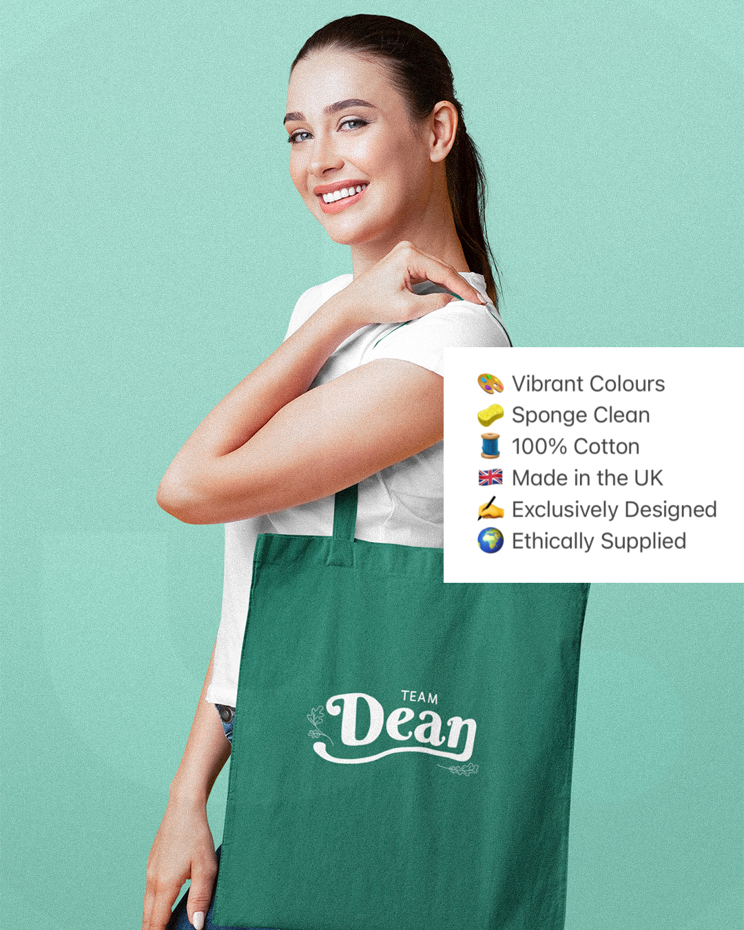 Team Dean Forester Tote Bag - Gilmore Girls Inspired Tote Bag - Rory Gilmore's Boyfriends - Team Dean Forester Gilmore Girls Inspired Tote Bag