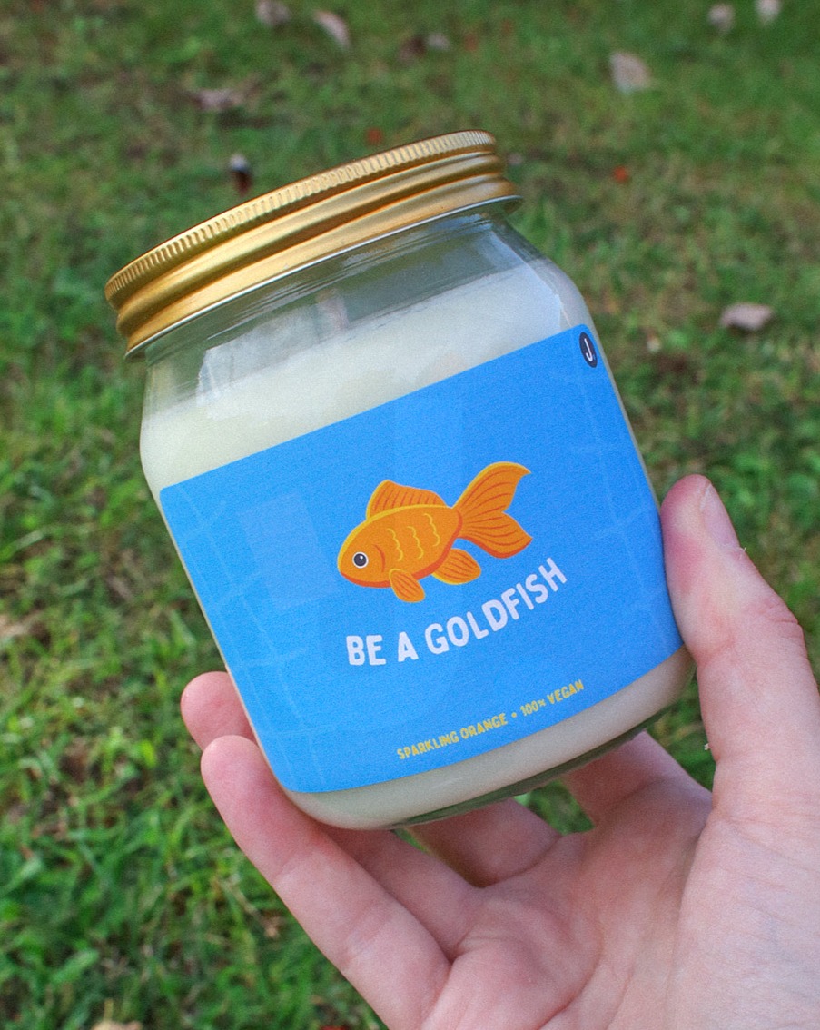 Ted Lasso Candle - Be A Goldfish Candle (Sparkling Orange) - Ted Lasso Inspired Candle