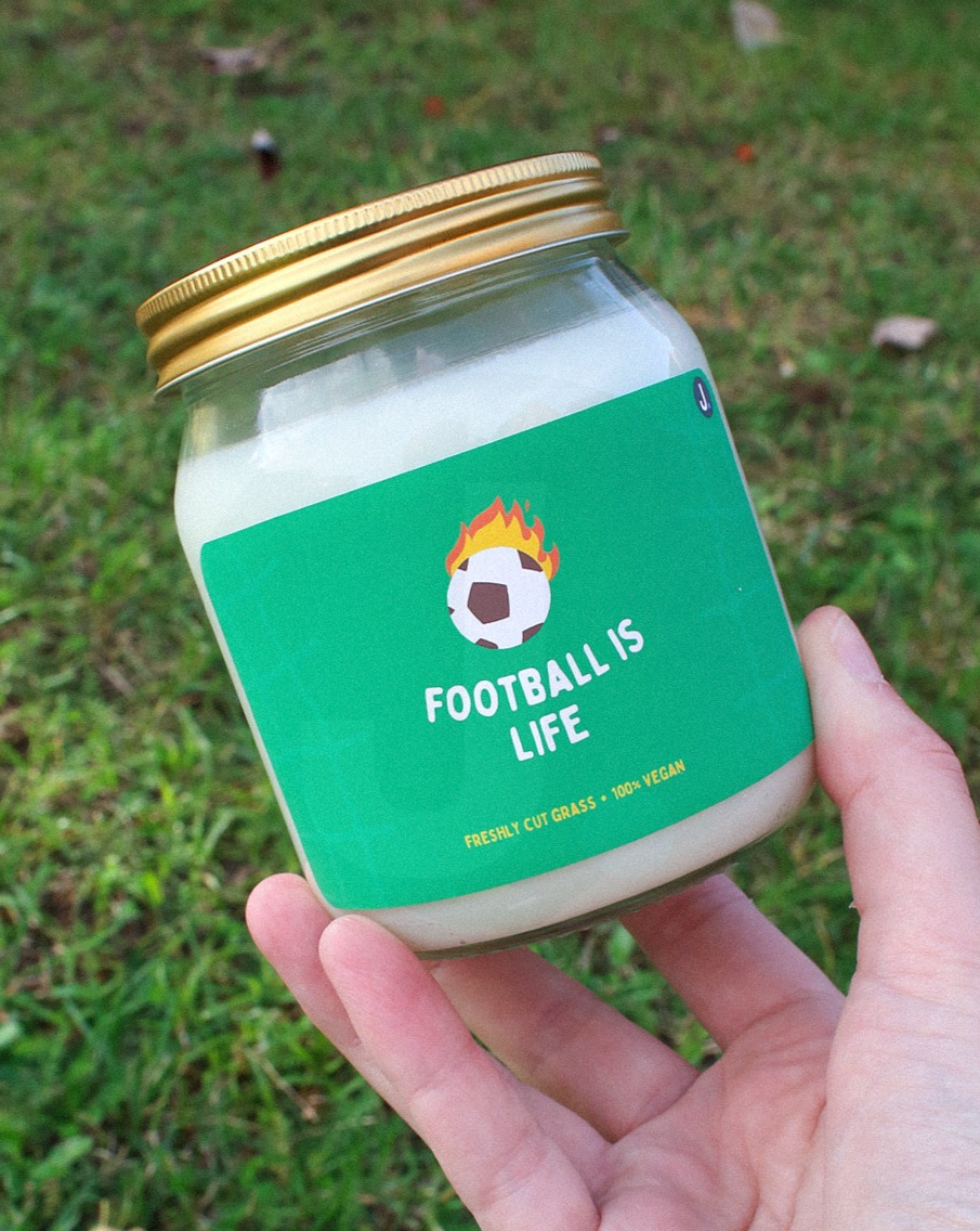 Ted Lasso Candle - Football Is Life Candle (Freshly Cut Grass) - Ted Lasso Inspired Candle