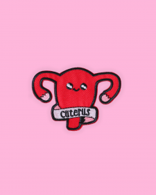 "Cuterus" Feminist Embroidered Iron On Clothes Patch - Iron On Clothes Patch