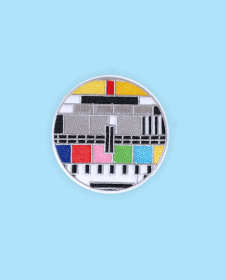 Television Test Card Embroidered Iron On Clothes Patch - Iron On Clothes Patch