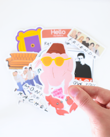 6 Assorted Friends Inspired Stickers - Mystery Sticker Pack - Paper Stickers