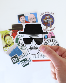 6 Assorted Breaking Bad Inspired Stickers - Mystery Sticker Pack - Paper Stickers