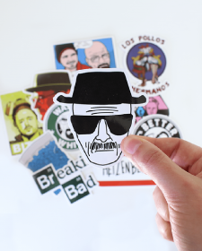 6 Assorted Breaking Bad Inspired Stickers - Mystery Sticker Pack - Breaking Bad Inspired Stickers