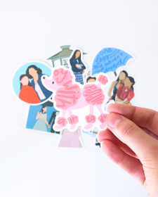 6 Assorted Gilmore Girls Inspired Stickers - Mystery Sticker Pack - Gilmore Girls Inspired Stickers