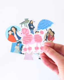 6 Assorted Gilmore Girls Inspired Stickers - Mystery Sticker Pack - Paper Stickers