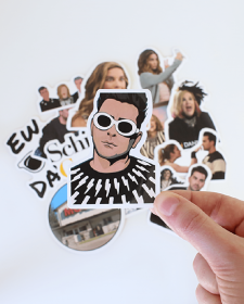 6 Assorted Schitt's Creek Inspired Stickers - Mystery Sticker Pack - Schitt's Creek Inspired Stickers