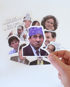 6 Assorted The Office Inspired Stickers - Mystery Sticker Pack - The Office Inspired Stickers