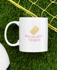 Biscuits With The Boss Mug - Ted Lasso Inspired Mug - Ted Lasso Biscuits With The Boss Mug - Ted Lasso Mug
