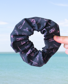 Black Pink Buffy The Vampire Slayer Inspired Scrunchie - Buffy Inspired Scrunchie - Buffy The Vampire Slayer Inspired Scrunchie