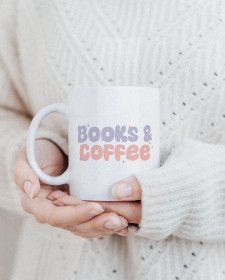 Books and Coffee Mug - Books and Coffee Lover Retro Sparkle Mug - Books and Coffee Mug