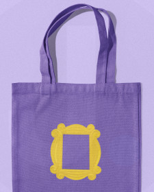 Friends Monica Frame Tote Bag - Friends Inspired Monica's Yellow Door Frame Tote Bag - Friends Door Frame Tote Bag