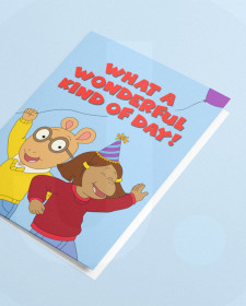 Have A Wonderful Kind Of Day! Card -1990s Cartoon Arthur Inspired Birthday Card - Arthur Inspired Birthday Card