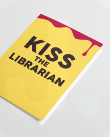 Kiss The Librarian Buffy The Vampire Slayer Inspired Card - Rupert Giles Spike Buffy Card - Buffy The Vampire Slayer Inspired Card
