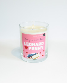 I Love You More Than Leonard Loves Penny - Blueberry Cheesecake Scented Soy Candle - Blueberry Scented Candle