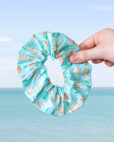 Mint Green Iced Coffee Scrunchie - Starbucks Inspired Cold Brew Scrunchie - Iced Coffee Scrunchie Cold Brew Scrunchie