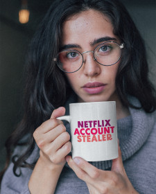 Netflix Account Stealer Mug - Netflix Inspired Mug - Netflix Account Password Sharing - Netflix Inspired Mug