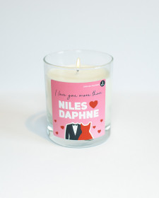I Love You More Than Niles Loves Daphne - English Tea Rose Scented Soy Candle - Rose Scented Candle