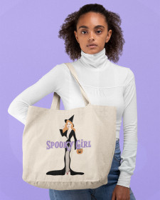 Spooky Girl Pin Up Tote Bag - Pin Up Witch Tote Bag - Spooky Sexy Halloween Shopper Tote Bag - Spooky Girl Pin Up Halloween Tote Bag