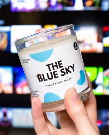 The Blue Sky Candle - Blue Candy Floss Sugar - Scented Soy Candle - Candy Scented Candles - Candy Scented Candles