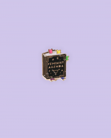 Witch Pin Badge - Feminist Agenda Spellbook Pin Badge - Witch Pin Badge