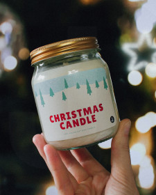 Your Favourite Christmas Candle (Choose From 9 Fragrances) - White Choc Cookies Candle, Christmas Tree Candle, Mulled Wine Candle, Chocolate Orange Candle, Pumpkin Chestnut Candle, Candy Cane Candle, Gingerbread Candle, Mince Pie Candle & Earl Grey Candle - Personalised Christmas Candle